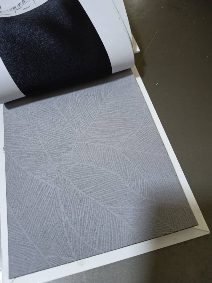 Sophisticated platinum with subtle leaf texture